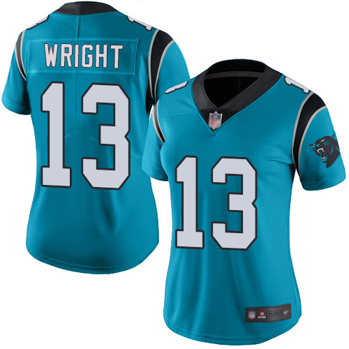 Carolina Panthers Limited Blue Women Jarius Wright Jersey NFL Football 13 Rush Vapor Untouchable